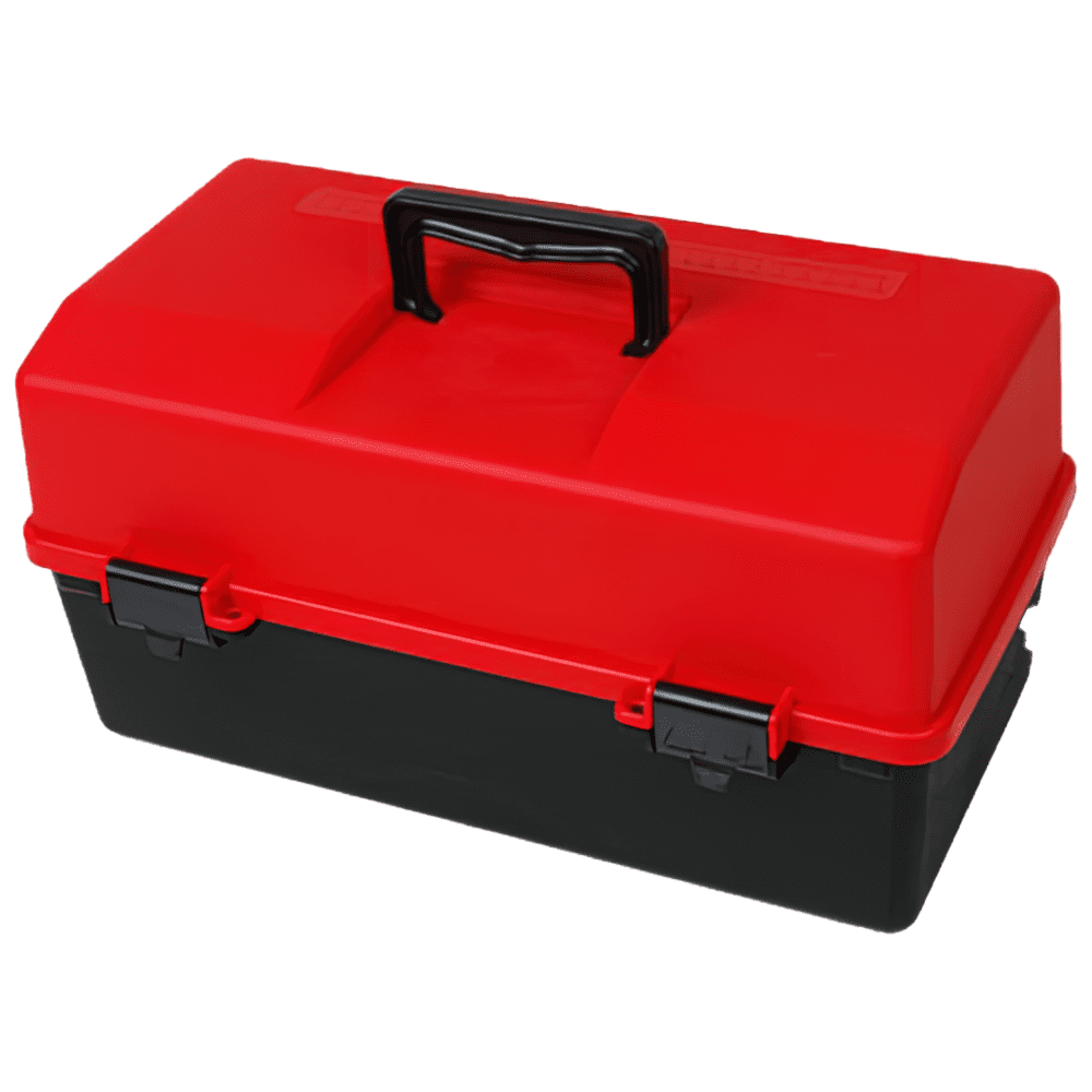 AEROCASE Red and Black Plastic Tacklebox with 2 Trays 20 x 40 x